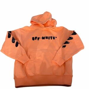 Off White Graphic Print Hoodie